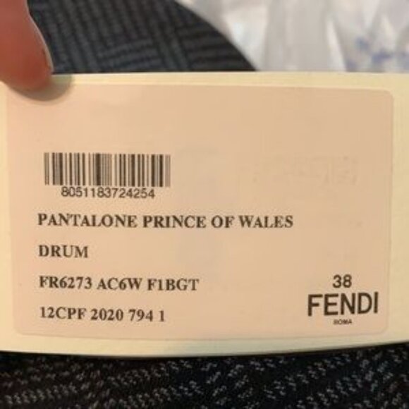 Fendi Prince of Wales wide-leg trousers - Picture 7 of 9